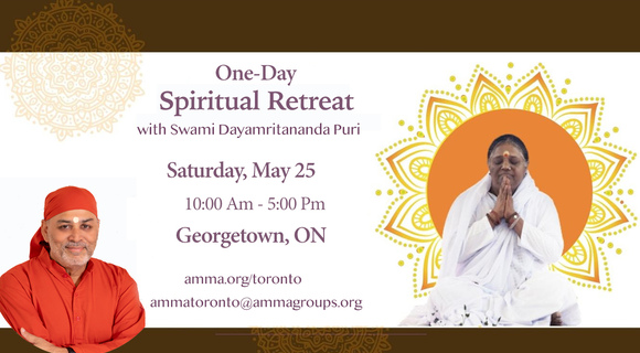 One-Day Spiritual Retreat with Swami Dayamritananda - Sat May 25, 10 AM - 5:00 PM