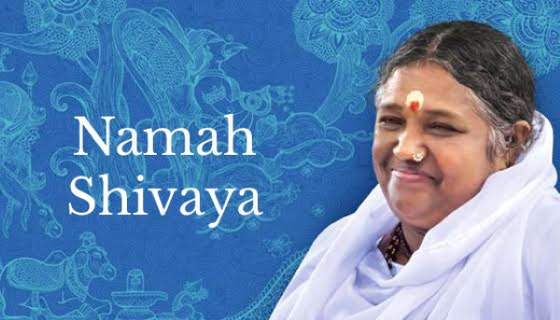 Picture of Amma with "Namah Shivaya" mantra