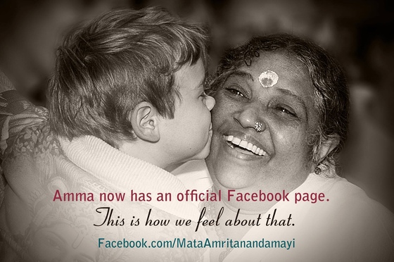 We are pleased to announce Amma's official Facebook page