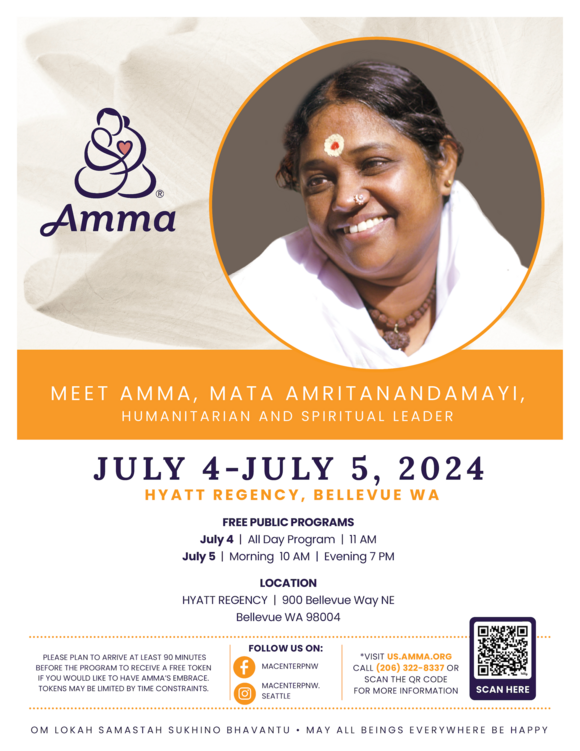 Amma in Seattle Summer 2025