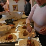 preparing burritos