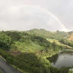 View of MA Center San Ramon green hills with rainbow