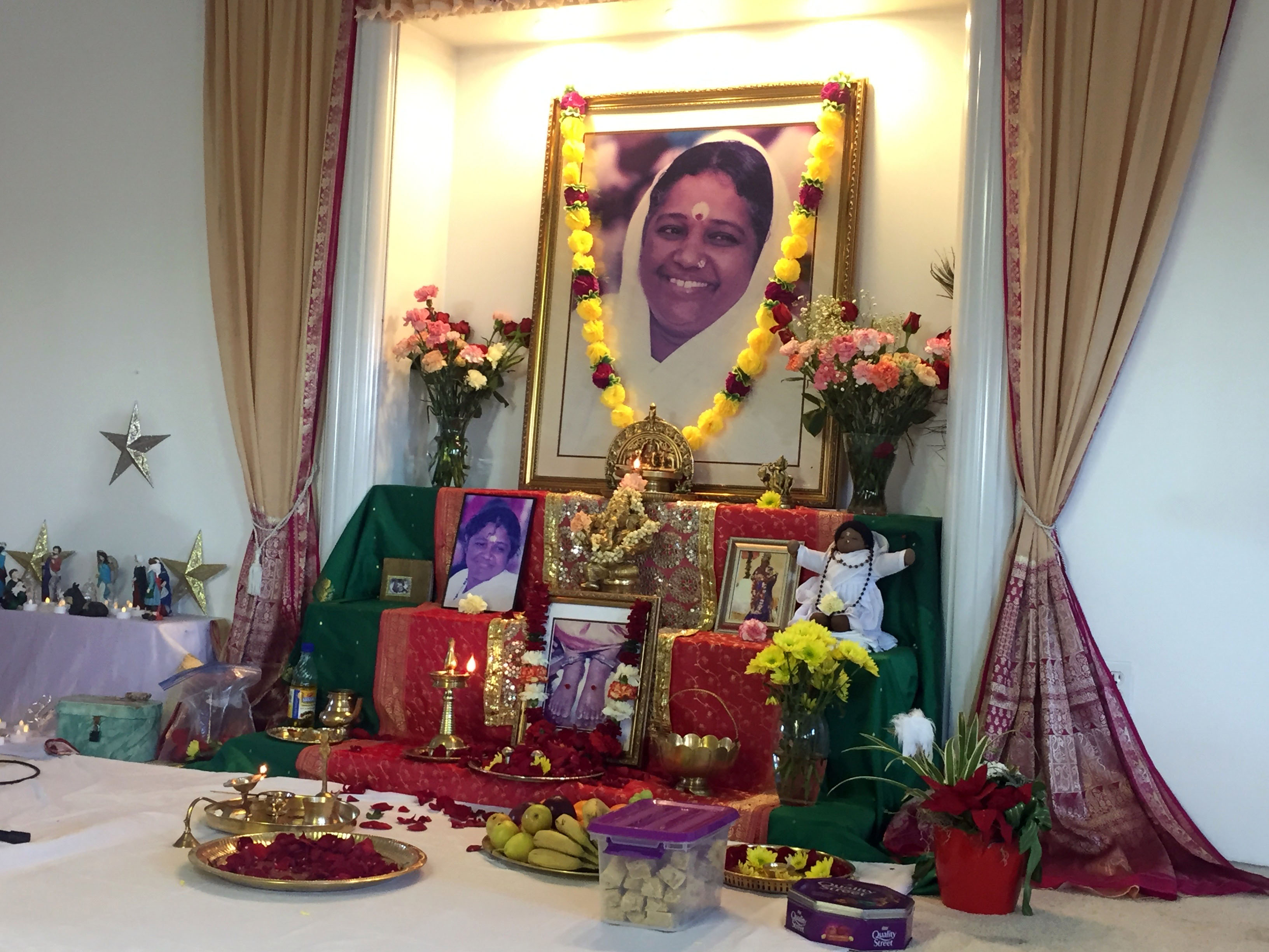 Altar with Amma's photo