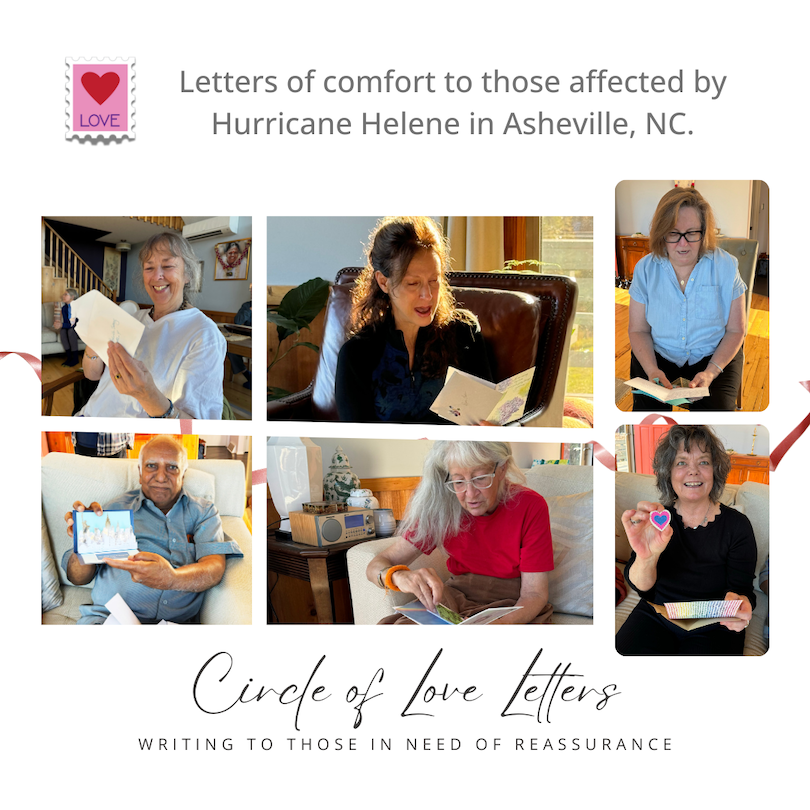 Letters of comfort to those affected by Hurricane Helene in Asheville, NC