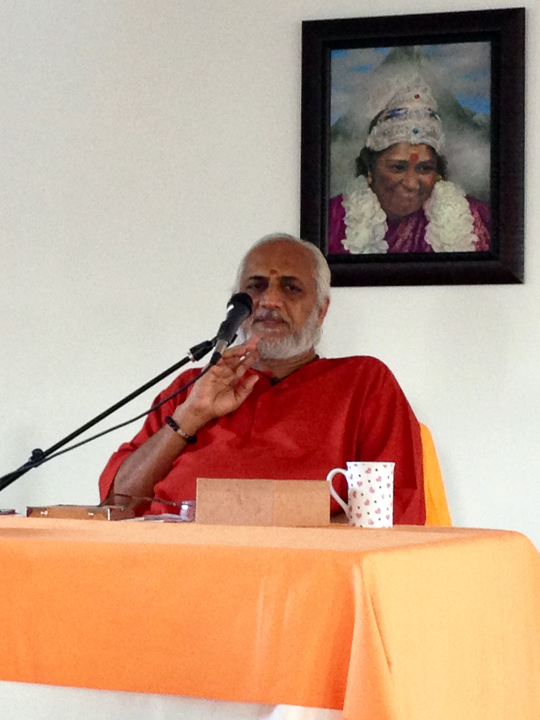 Swami Ramakrishnananda giving a talk